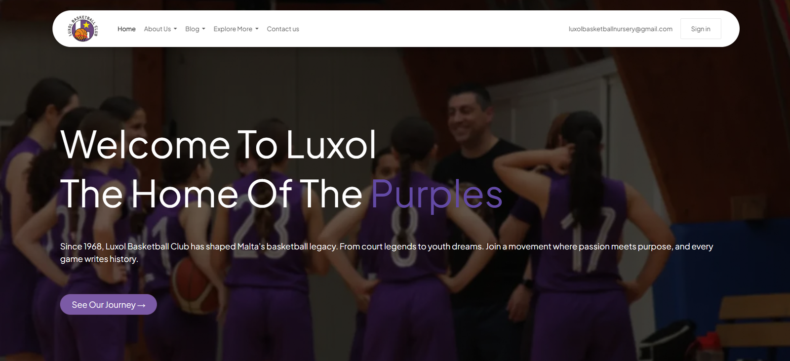 Luxol Basketball Club website